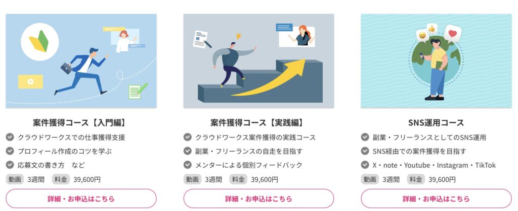 みんなのカレッジ　コース別　オリジナル画像１